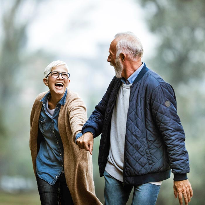 couple going on walk